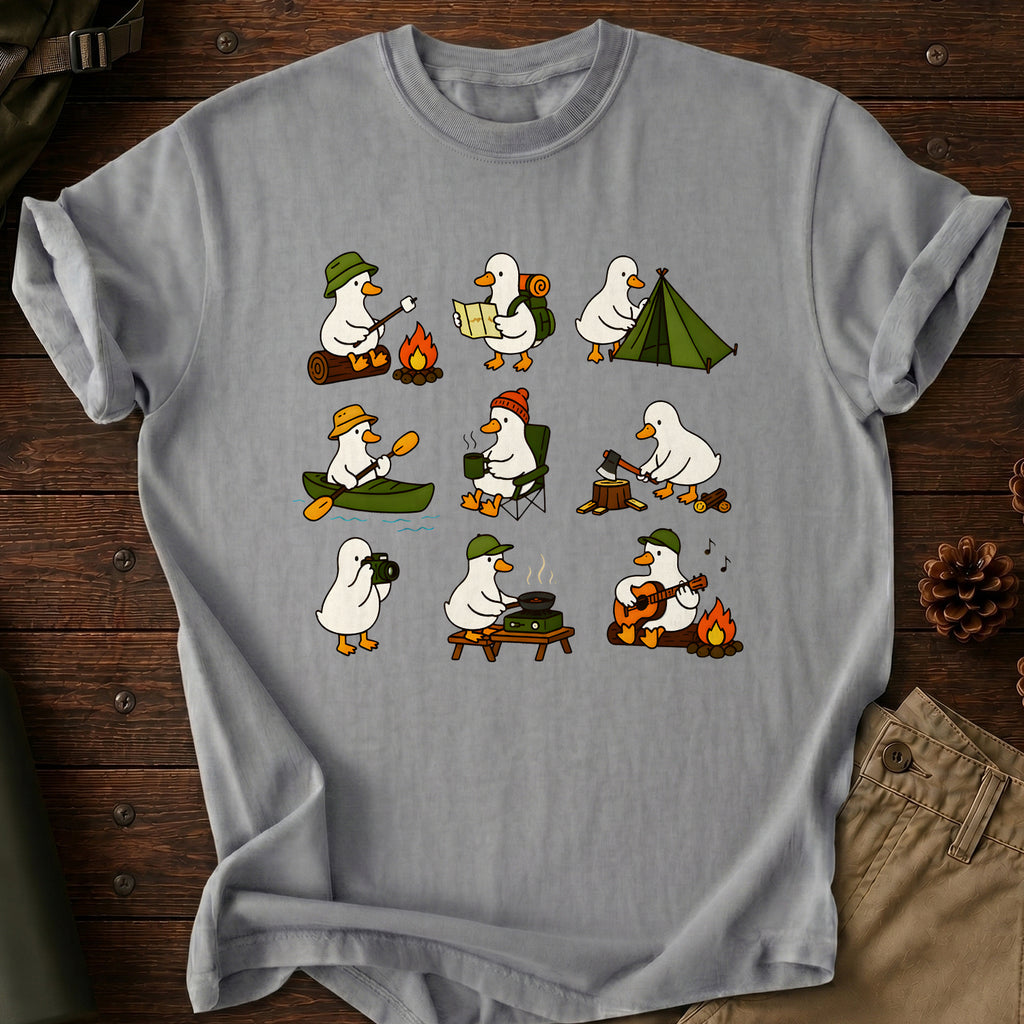 Silly Geese Camping Guide T-Shirt