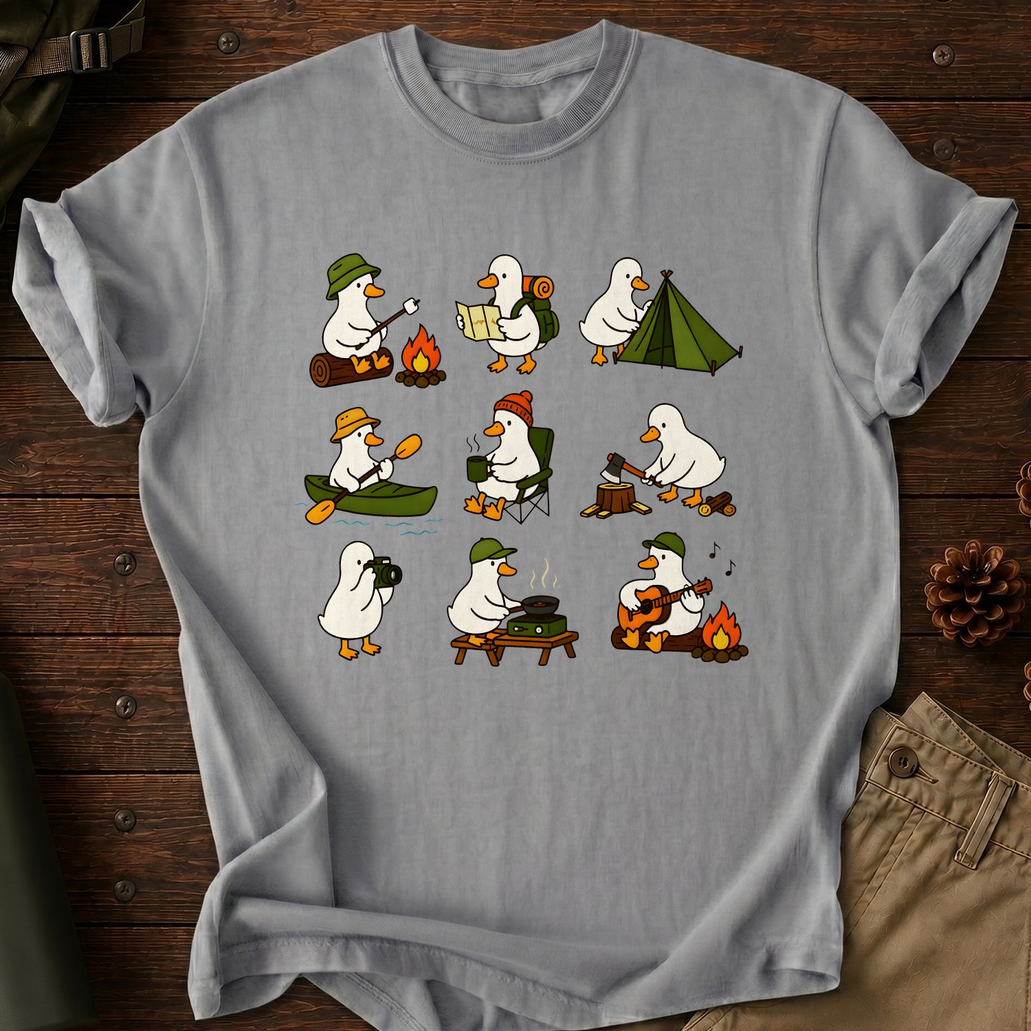 Silly Geese Camping Guide T-Shirt
