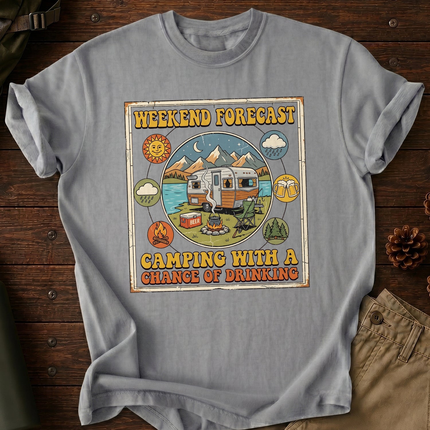 Weekend Forecast Camping T-Shirt