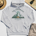 Yellowstone National Park Hoodie, Bear & Pines Mountain Graphic Hoodies 5