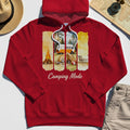 Van Life and Campfire Hoodies, Watercolor Campfire and Tent Graphic Hoodie For Outdoor Lovers 5