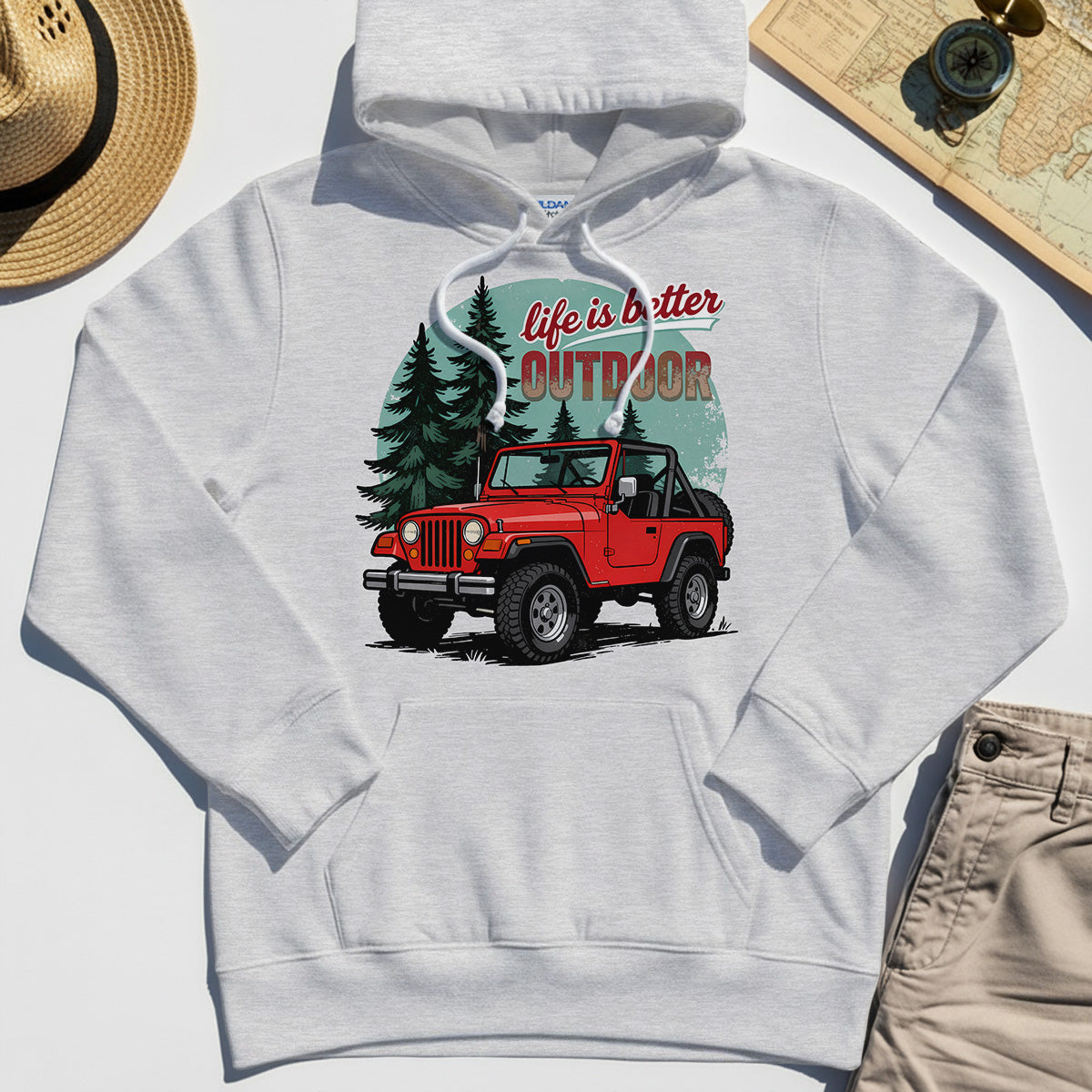 "Life Is Better Outdoor" Hoodie, Adventure Off-Road Camping Outdoor Hoodies 4