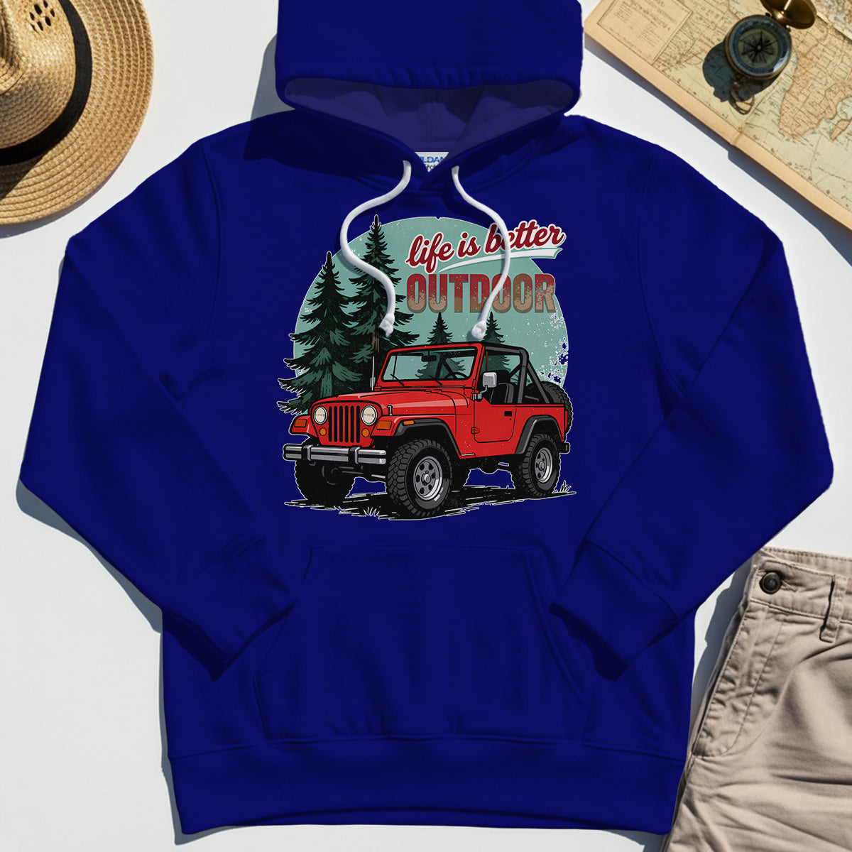 "Life Is Better Outdoor" Hoodie, Adventure Off-Road Camping Outdoor Hoodies 6