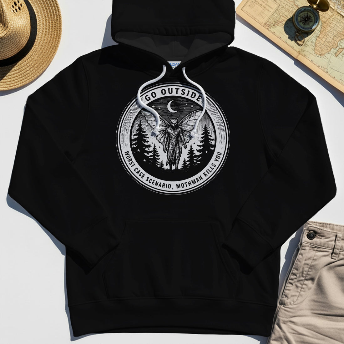 Funny Mothman Hoodies For Campers 1