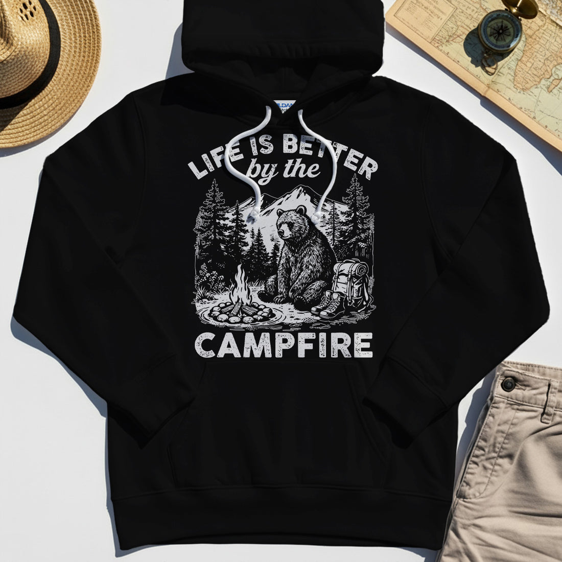 "Life Is Better By The Campfire" Quote Hoodies 1