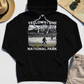 Yellowstone National Park Hoodie, Bigfoot Hiking Graphic 2