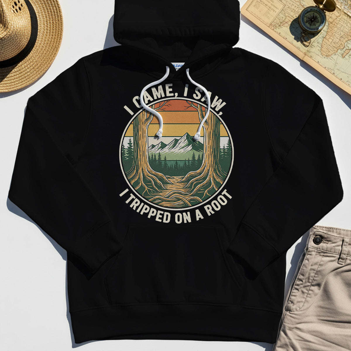 "I Tripped on a Root" Funny Hoodie 1