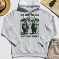 No Bad Trails Just Bad Knees Hoodie, Vintage Bear Backpacking Hoodie For Campers and Outdoor Enthusiasts 7
