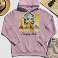 Van Life and Campfire Hoodies, Watercolor Campfire and Tent Graphic Hoodie For Outdoor Lovers 8