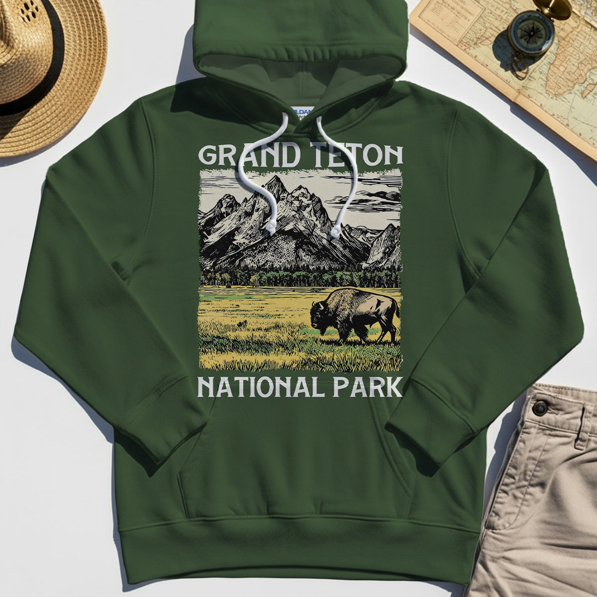 Vintage Grand Teton National Park Hoodie 1