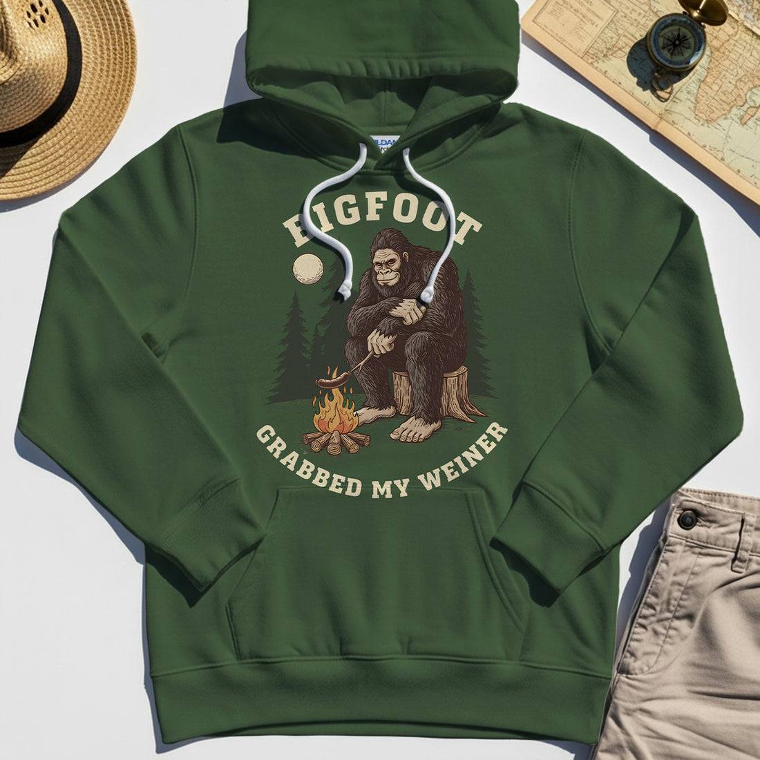 Bigfoot Grabbed My Wiener Hoodies 1