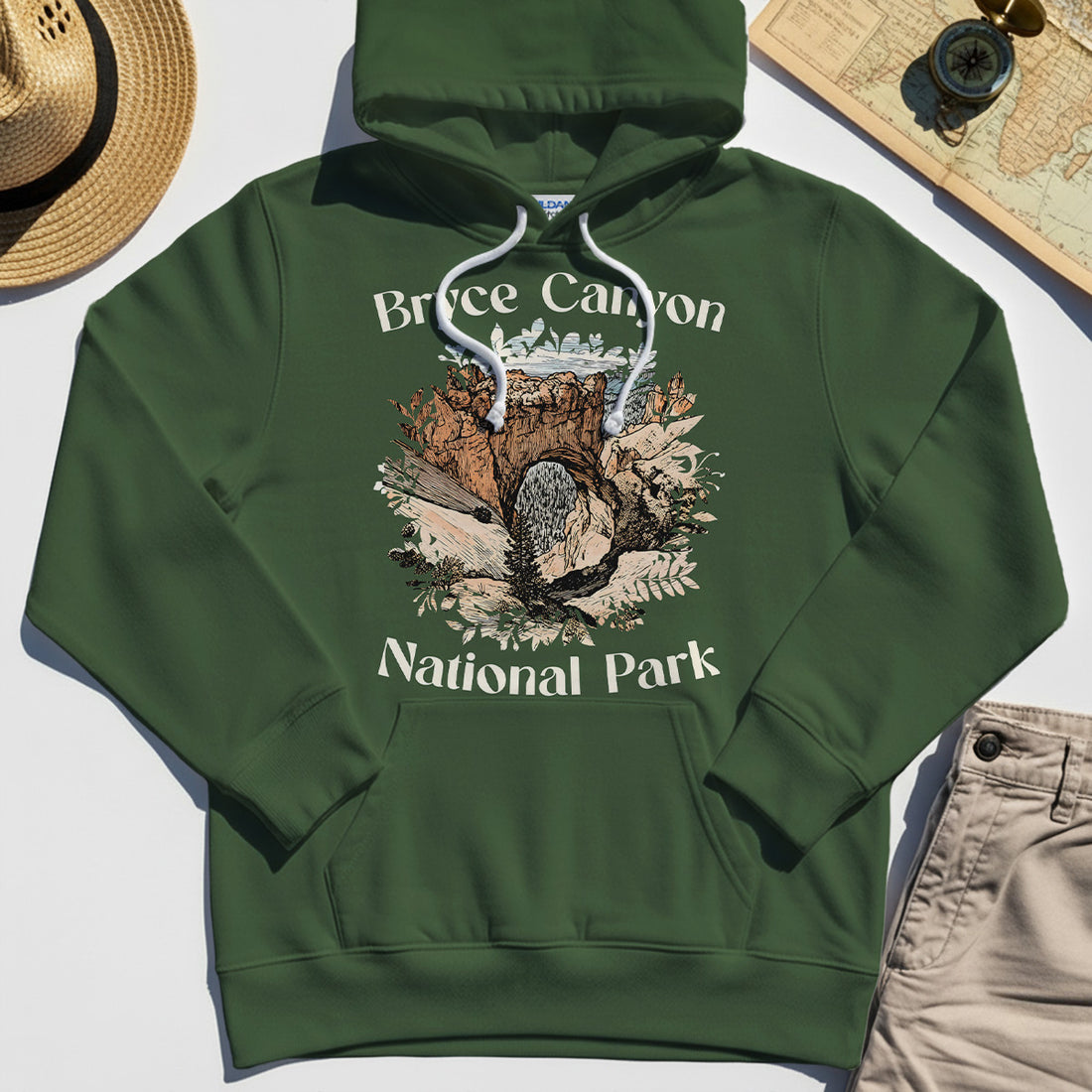 Retro Utah Nature Hoodie For Outdoor Adventure & Campers 1