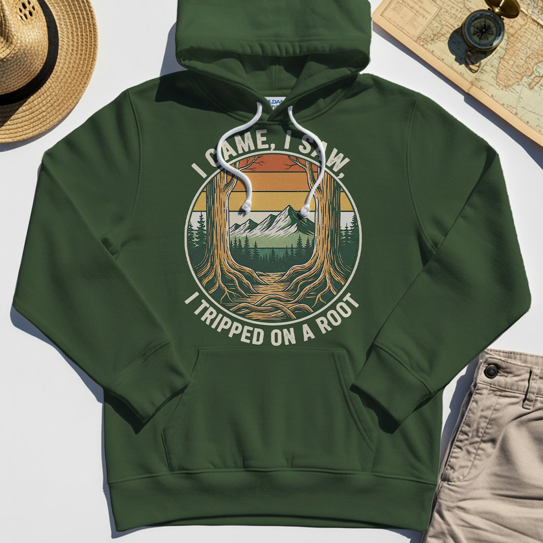 "I Tripped on a Root" Funny Hoodie 1