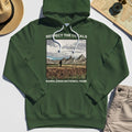 Sasquatch Respect The Locals Hoodies, Bigfoot Hiking Through Badlands National Park Hoodie 2