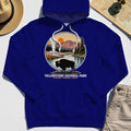 Retro Yellowstone National Park Hoodie, Bison Silhouette Outdoor Adventure Hoodies For Nature Campers 7
