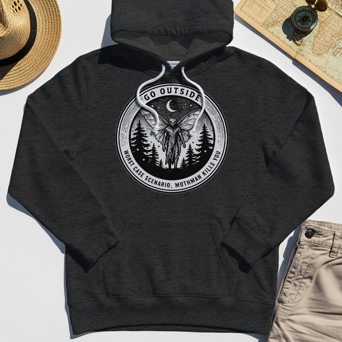 Funny Mothman Hoodies For Campers 4
