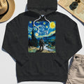 Funny Sasquatch Van Gogh Parody Hoodie, Bigfoot Starry Night Hoodie 3