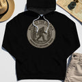 Retro Respect the Locals Bigfoot Hoodie, Funny Sasquatch National Park Camping Hoodie 1