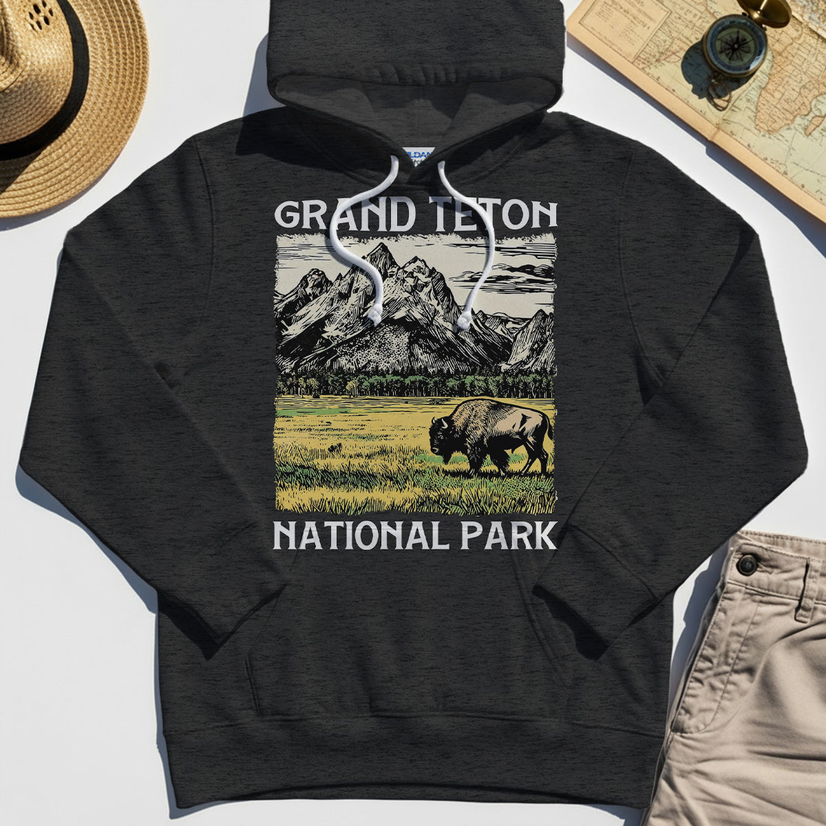 Vintage Grand Teton National Park Hoodie 3