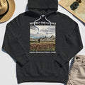Sasquatch Respect The Locals Hoodies, Bigfoot Hiking Through Badlands National Park Hoodie 3