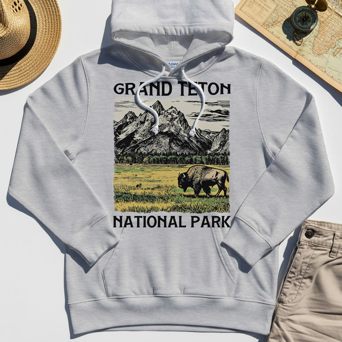 Vintage Grand Teton National Park Hoodie 4