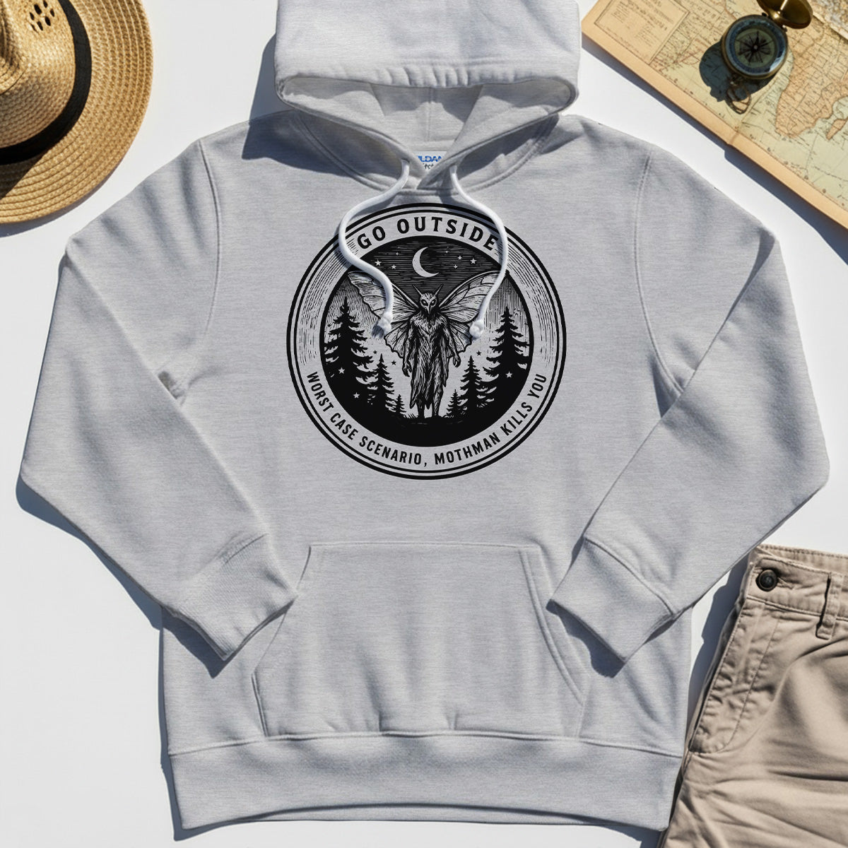 Funny Mothman Hoodies For Campers 5