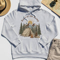 Vintage Lord of the Camp Campfire Hoodie, Tent And Campfire Mountain Scene Hoodie 4