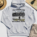 Yellowstone National Park Hoodie, Bigfoot Hiking Graphic 1