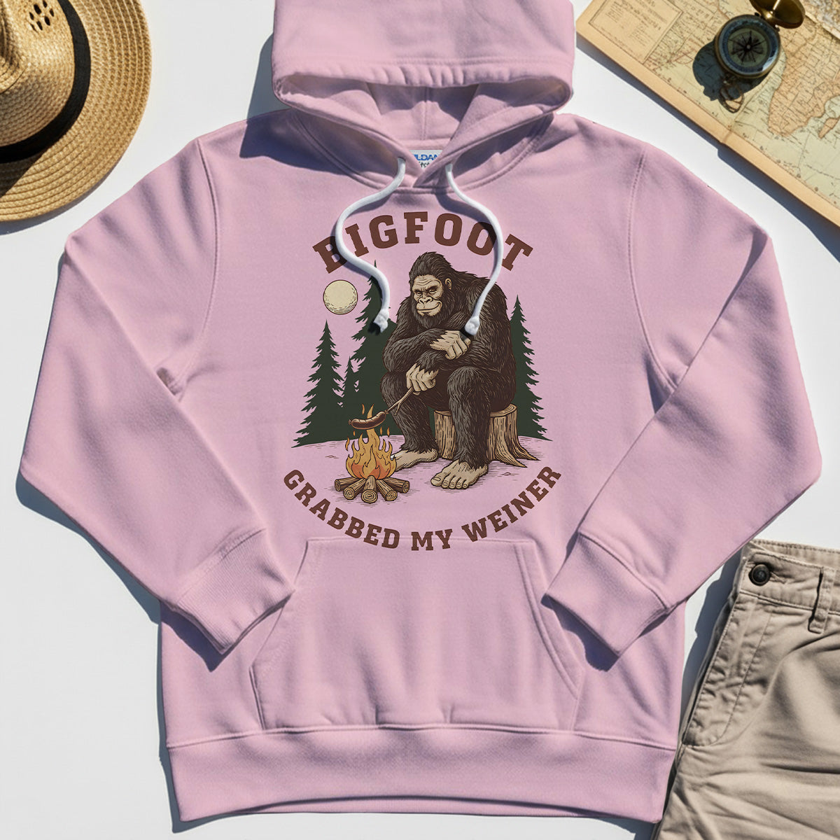 Bigfoot Grabbed My Wiener Hoodies 5