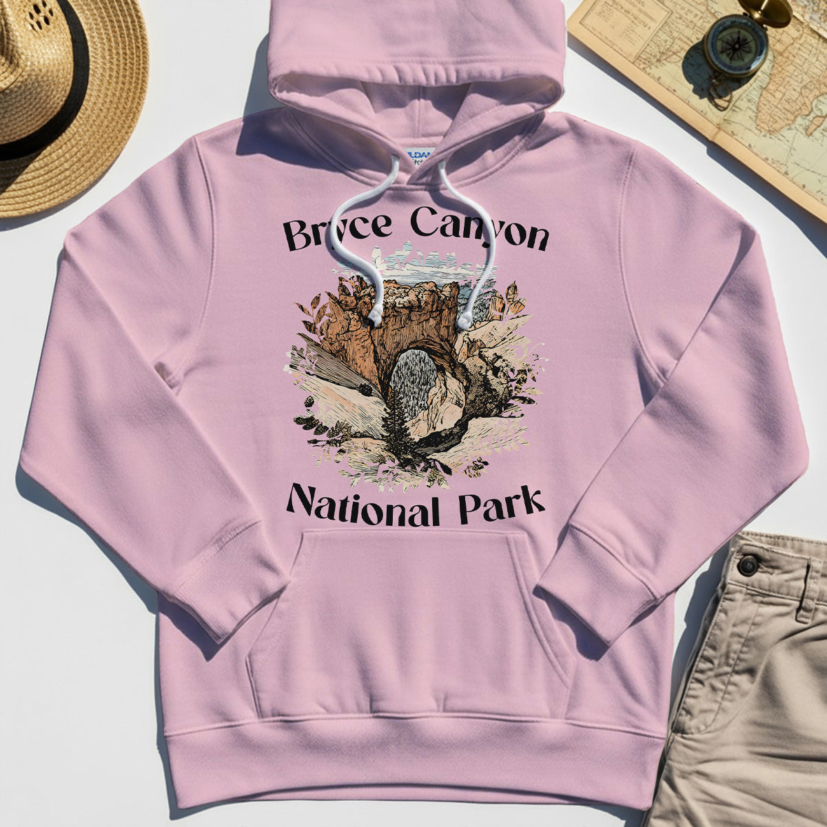 Retro Utah Nature Hoodie For Outdoor Adventure & Campers 5