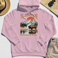 Yellowstone National Park Hoodie, Vintage Bison Sunset Mountain Hoodie For Campers 5
