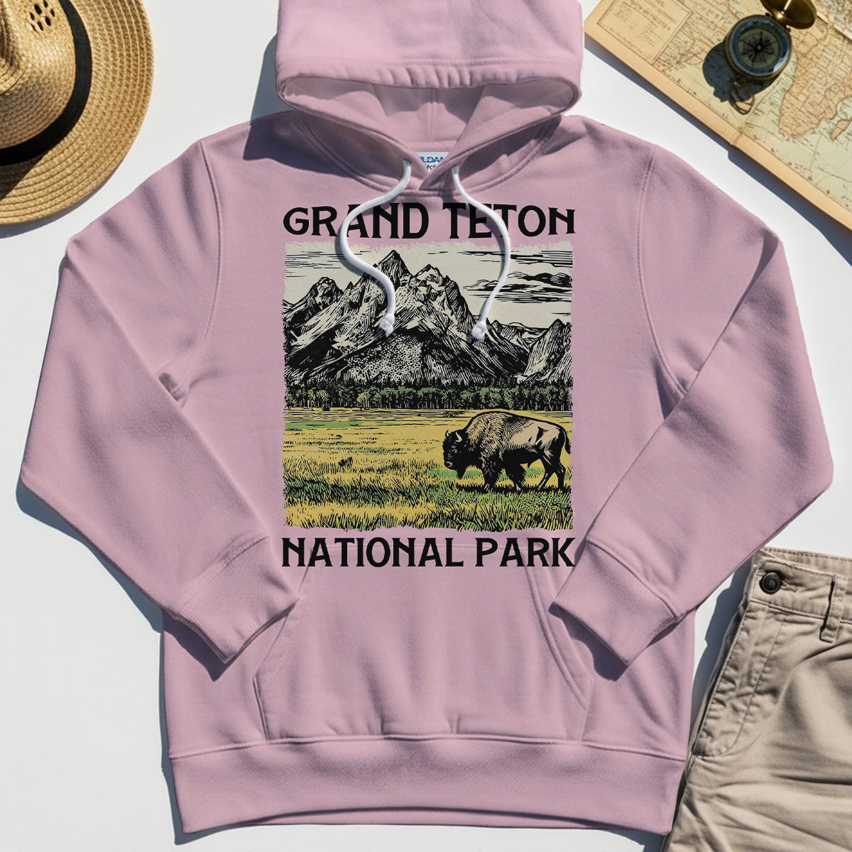 Vintage Grand Teton National Park Hoodie 5