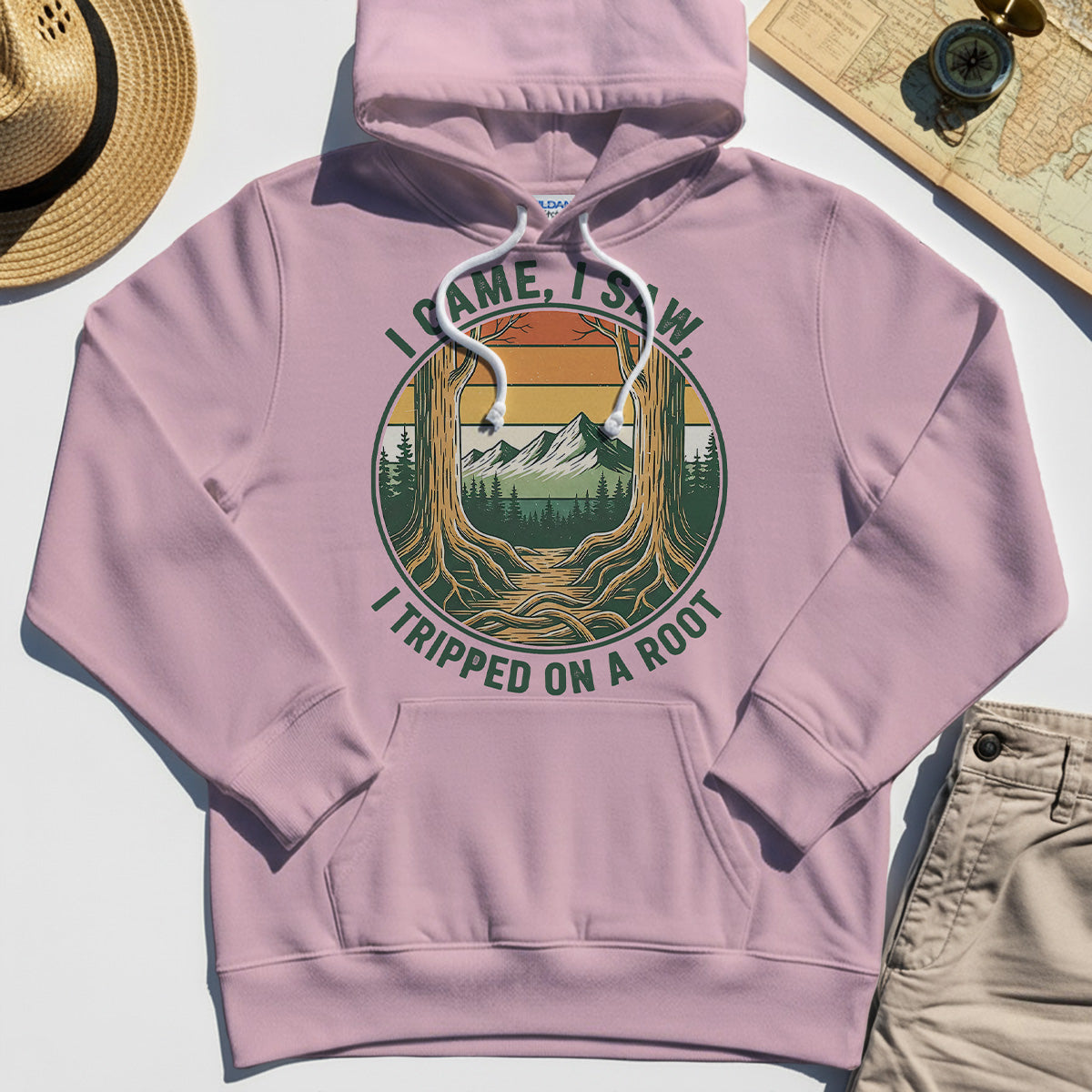 "I Tripped on a Root" Funny Hoodie 5