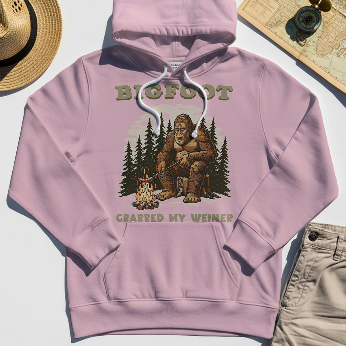 Retro Bigfoot Hoodies, "Grabbed My Weiner” 5
