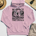 Bigfoot Respect The Locals Hoodie, Vintage Waterfall Hiking Graphic Hoodie For Camper And Adventurers 6