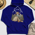 Vintage Lord of the Camp Campfire Hoodie, Tent And Campfire Mountain Scene Hoodie 6