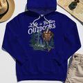 Bigfoot Life Is Better Outdoors Hoodie, Retro Camping Graphic Hoodies For Outdoor Adventurers 6