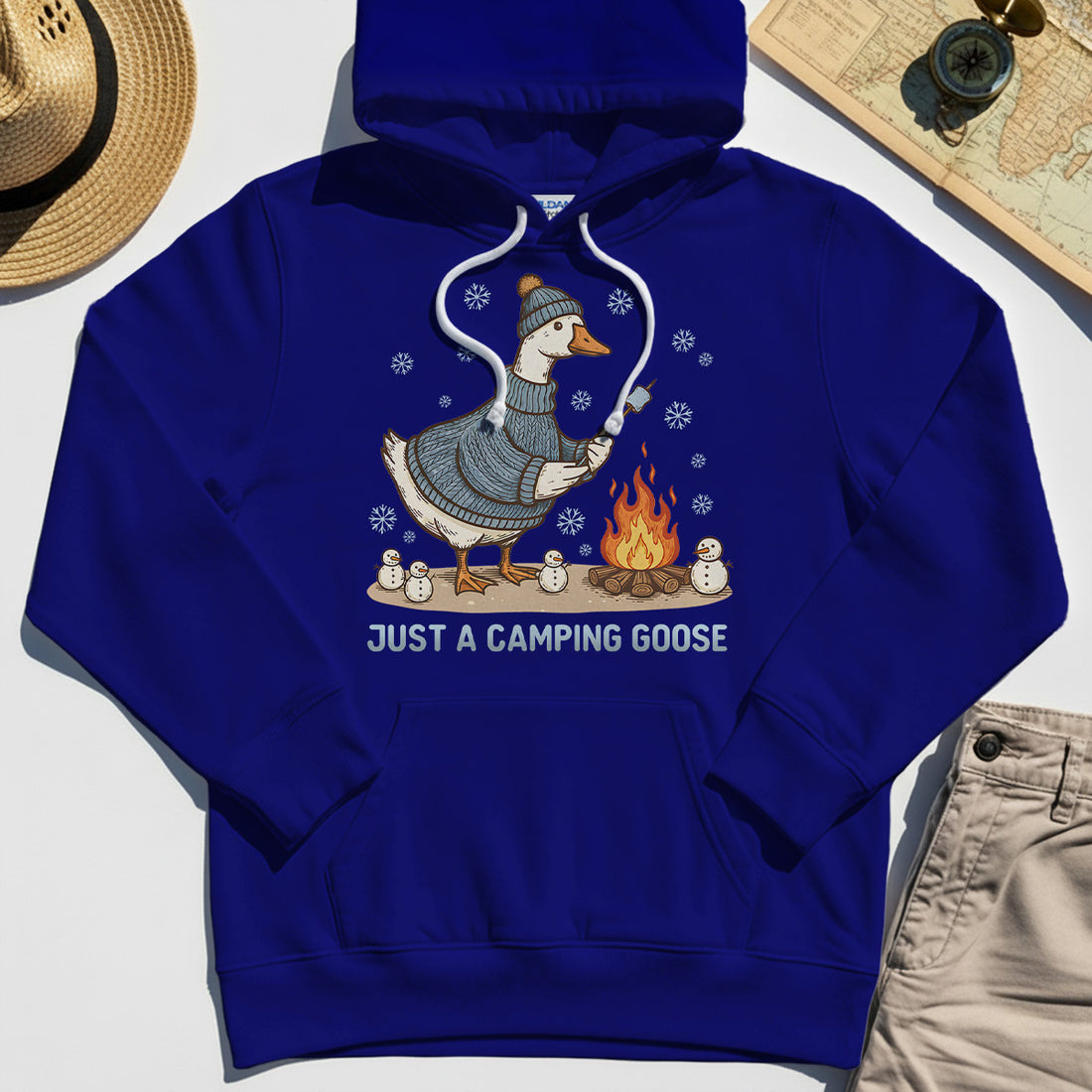 Funny Goose 'Just A Camping Goose' Outdoor Holiday Hoodie 1