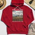 Sasquatch Respect The Locals Hoodies, Bigfoot Hiking Through Badlands National Park Hoodie 7