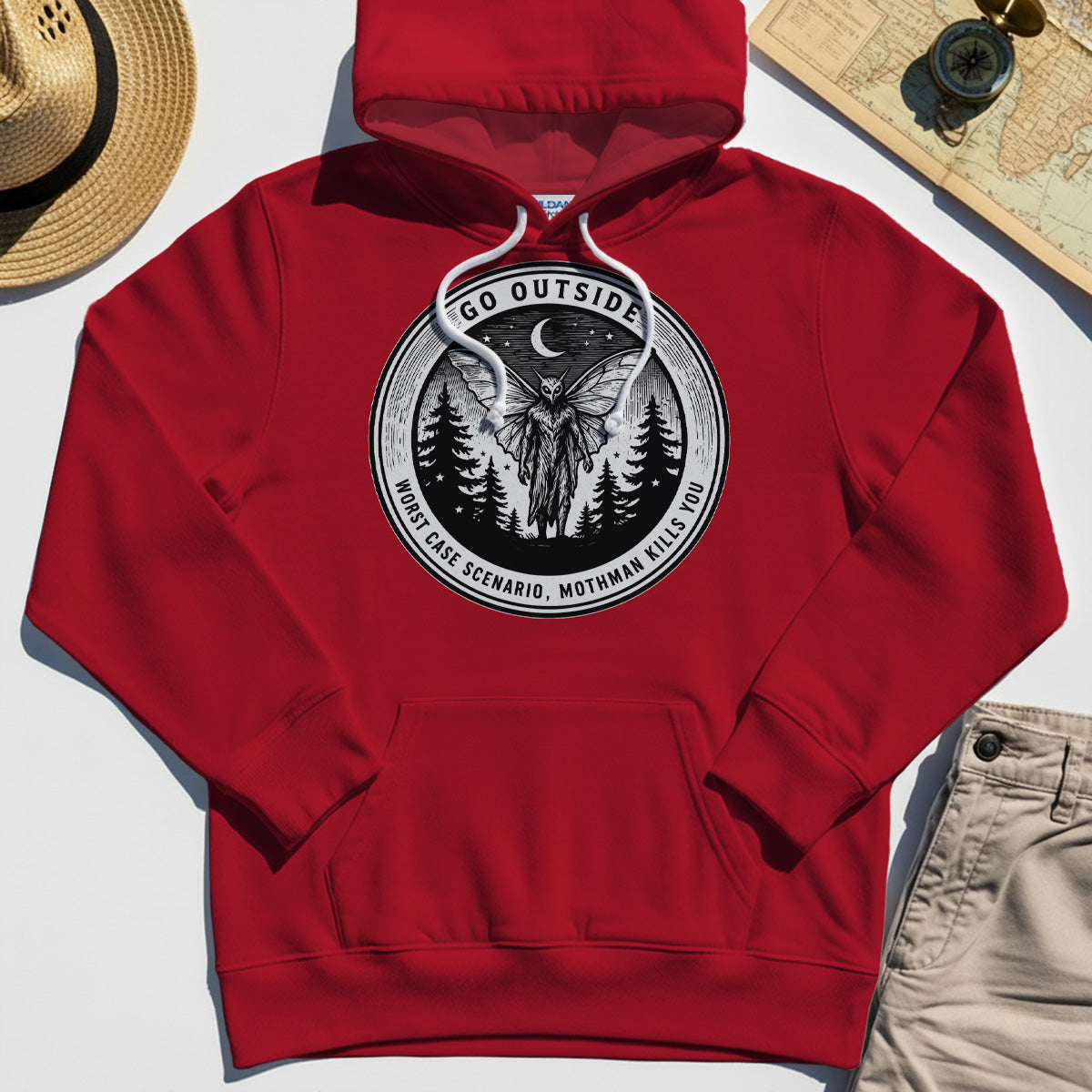 Funny Mothman Hoodies For Campers 7