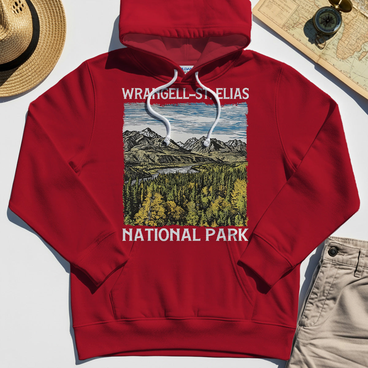 Alaska Mountain & Forest Wrangell-St. Elias National Park Hoodie 7