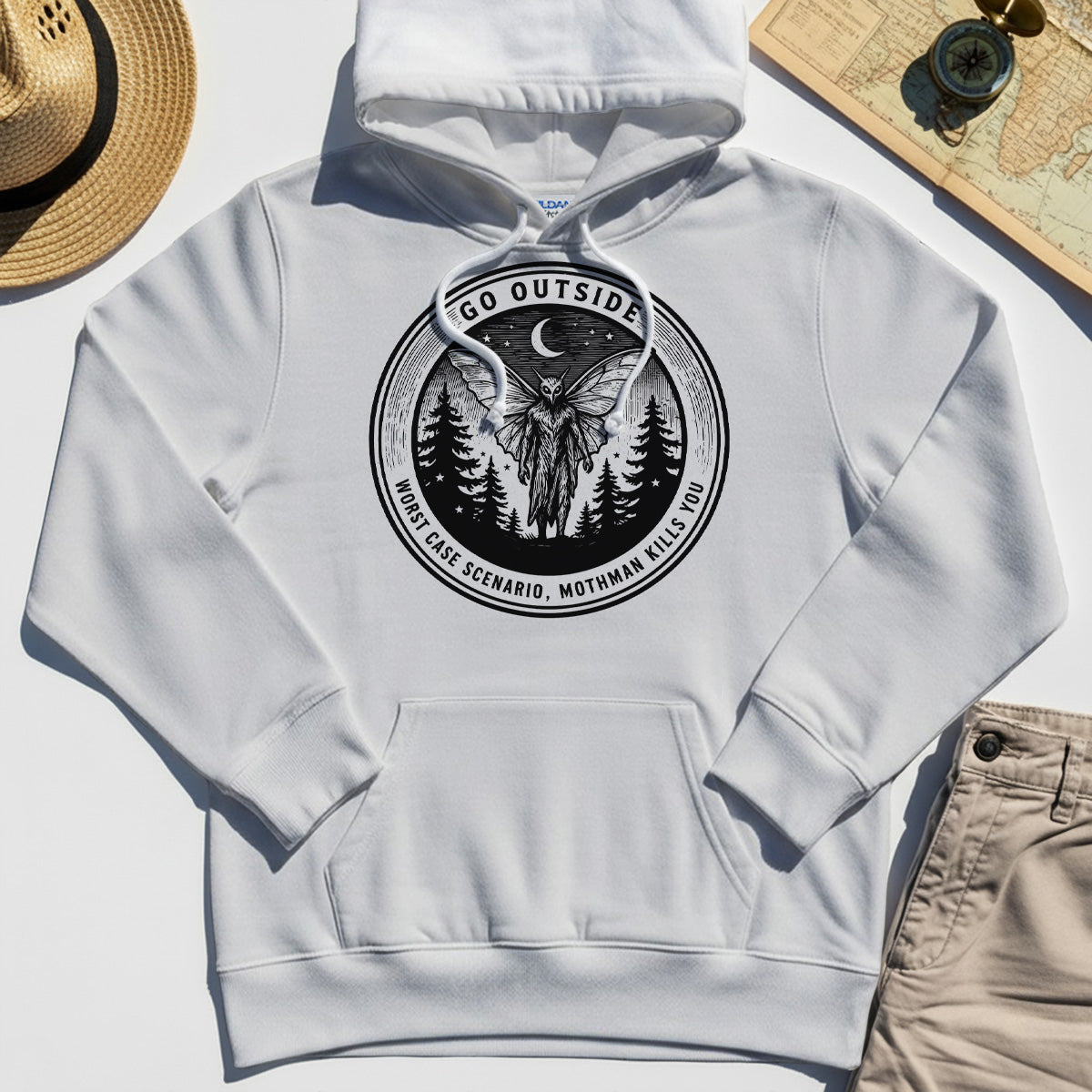 Funny Mothman Hoodies For Campers 8