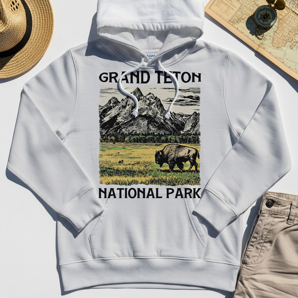 Vintage Grand Teton National Park Hoodie 8