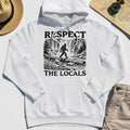Bigfoot Respect The Locals Hoodie, Vintage Waterfall Hiking Graphic Hoodie For Camper And Adventurers 8