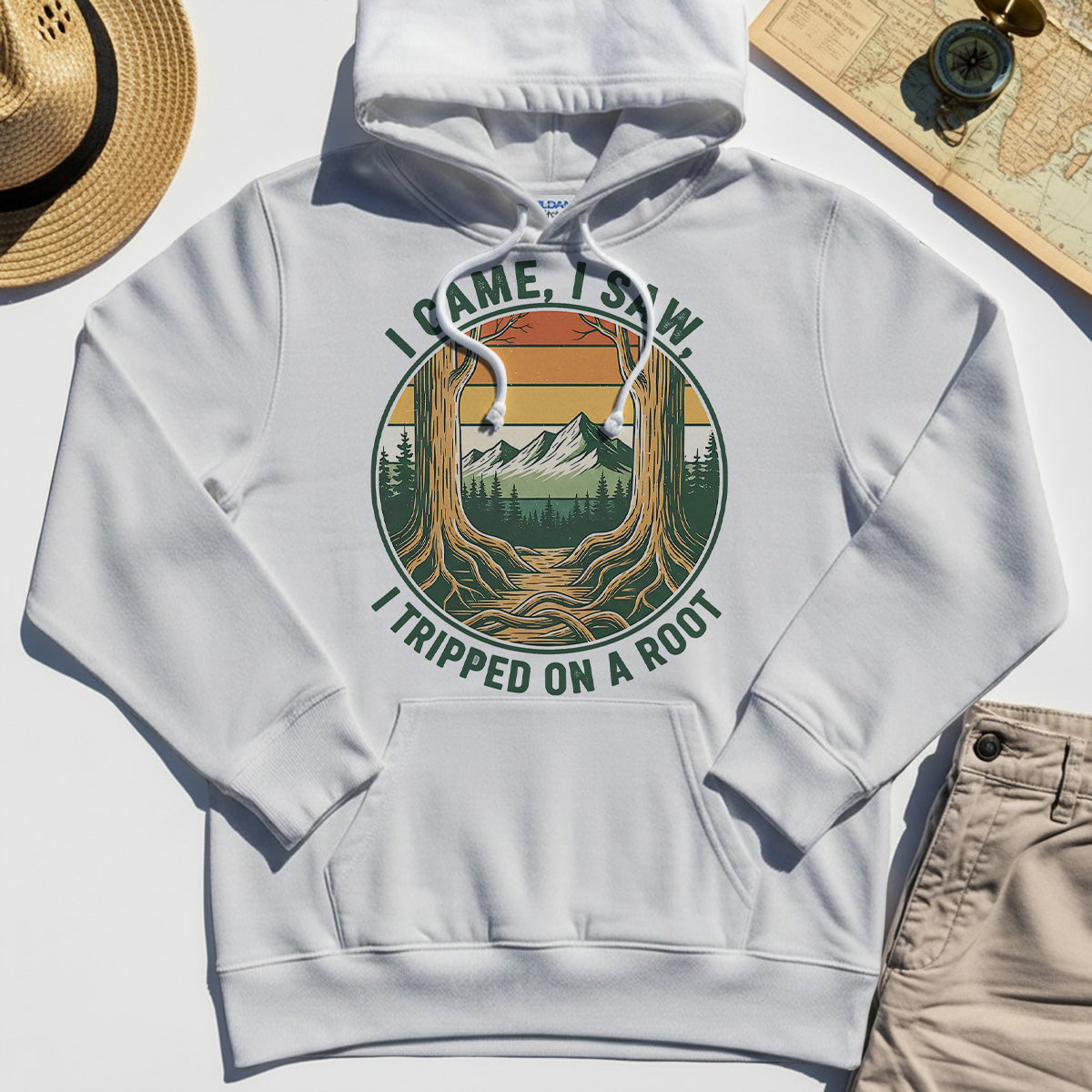 "I Tripped on a Root" Funny Hoodie 8