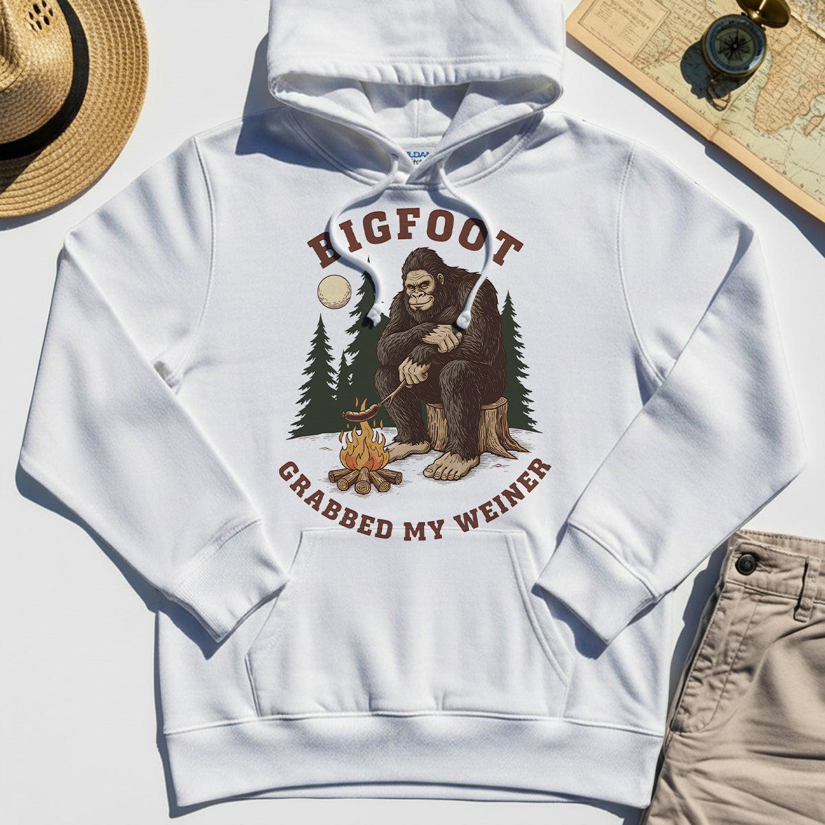 Bigfoot Grabbed My Wiener Hoodies 8