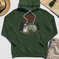 Funny Merry Christmas Camping Hoodie, Retro Camper Van Snowman Campfire Hoodies For Outdoor Lovers 4