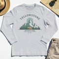 Yellowstone National Park Long Sleeve, Bear & Pines Mountain Graphic Long Sleeve Tee 4