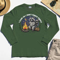 I Camp So I Don’t Punch People Long Sleeve, Funny Raccoon Marshmallow Campfire Long Sleeve Tee 3