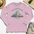 Yellowstone National Park Long Sleeve, Bear & Pines Mountain Graphic Long Sleeve Tee 5